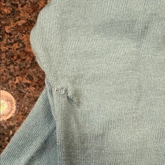 J. Jill Light Teal Merino Wool Sweater - Picture 5 of 11